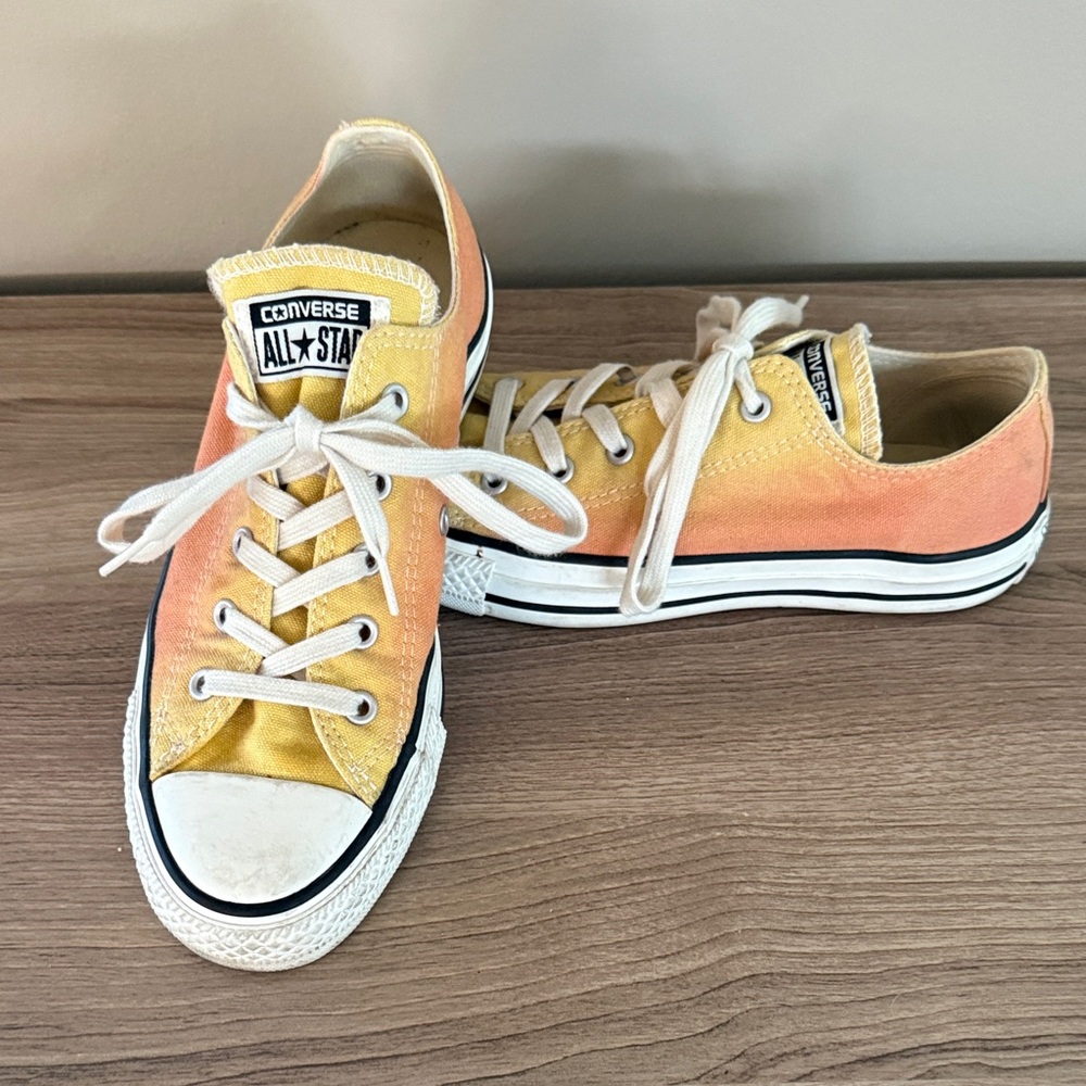 Converse Yellow and Orange Gradient Sneakers, Sz 6 women's
